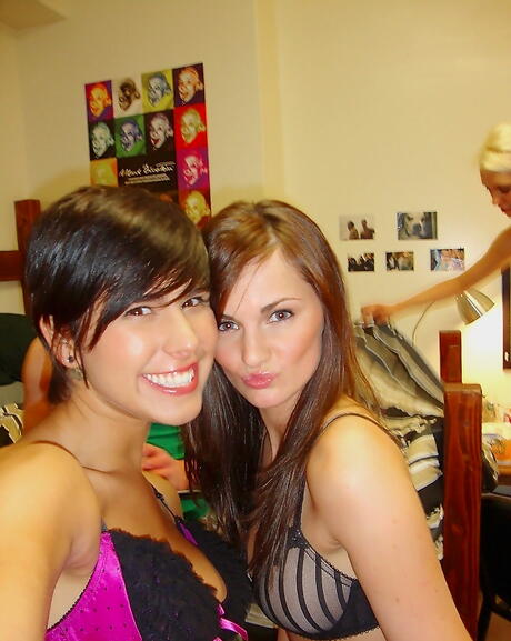 Excellent women Lily Carter, Addison Oriley and Stef in xxx orgy in dorm