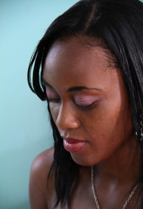 Excellent Renee uncovers tiny tits and puts a toy in her cunt 